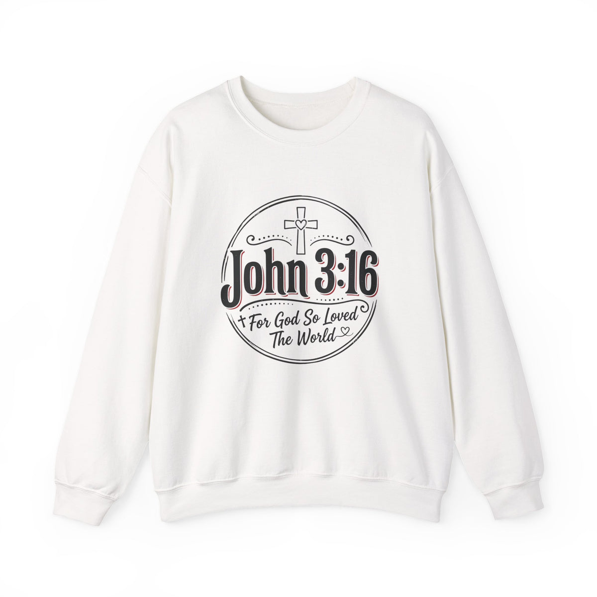 John 3:16 Crewneck Sweatshirt – Faith Christian Bible Verse Pullover