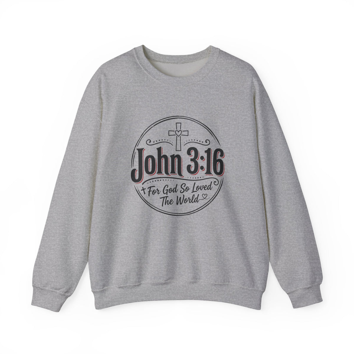 John 3:16 Crewneck Sweatshirt – Faith Christian Bible Verse Pullover