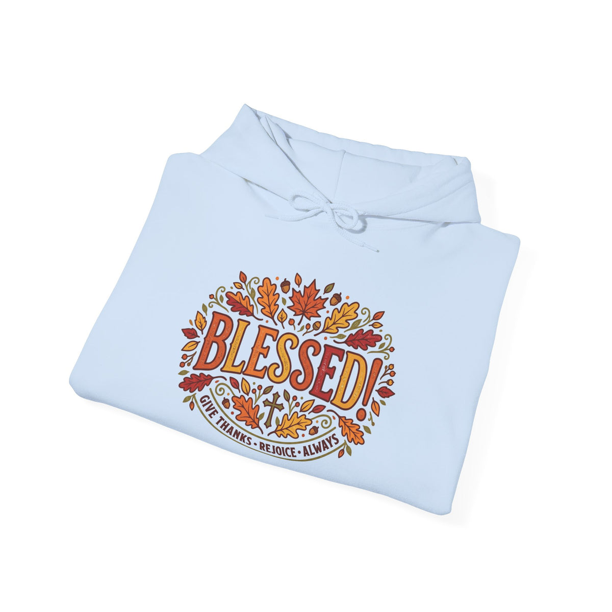 Blessed Fall Hoodie — Autumn Leaves Graphic Pullover