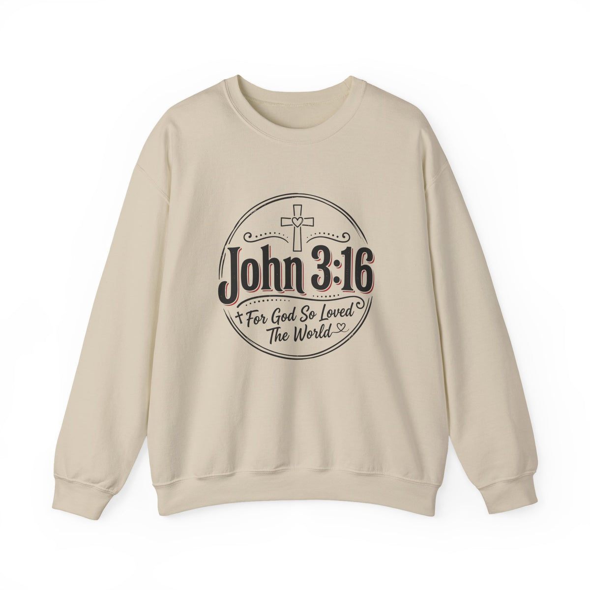 John 3:16 Crewneck Sweatshirt – Faith Christian Bible Verse Pullover