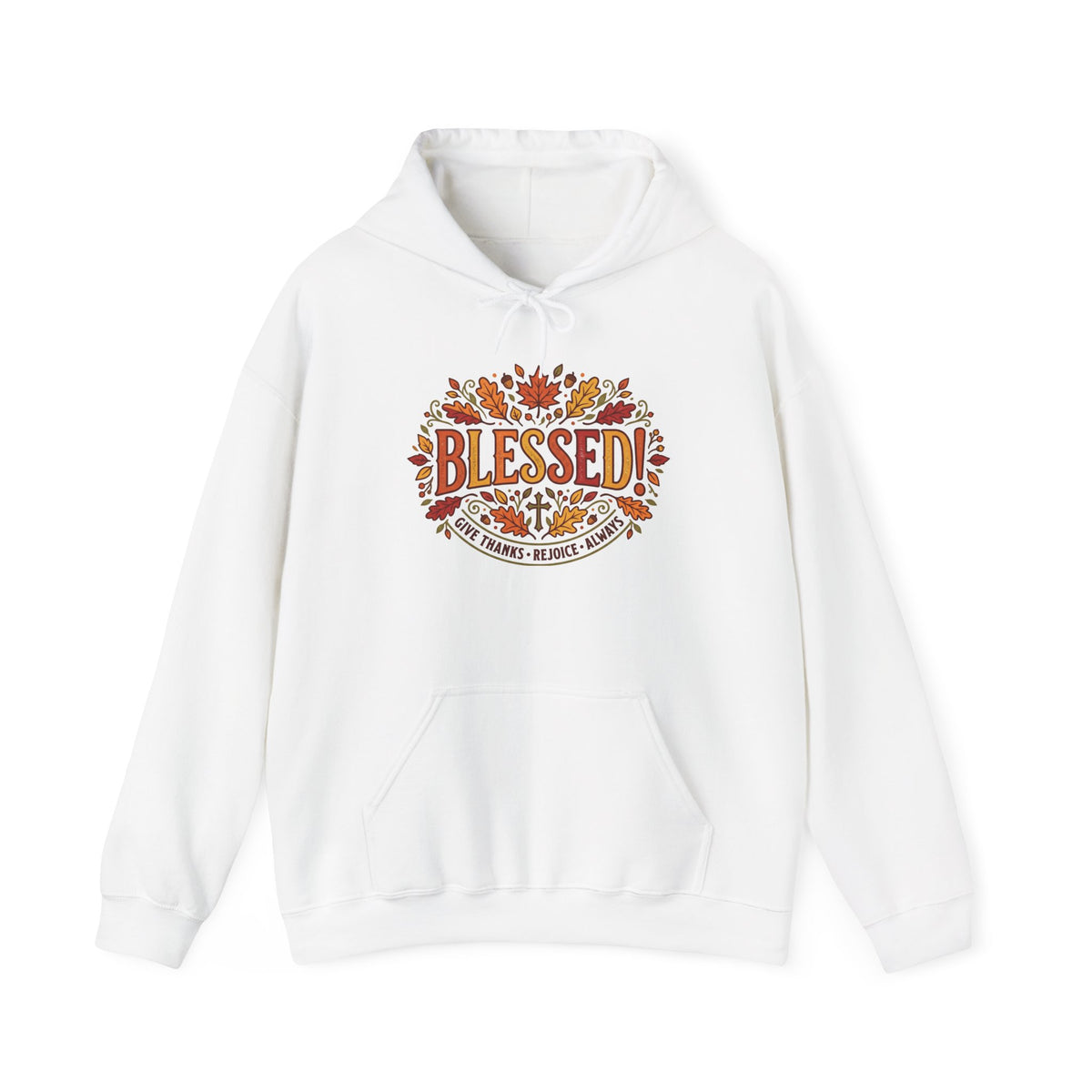 Blessed Fall Hoodie — Autumn Leaves Graphic Pullover