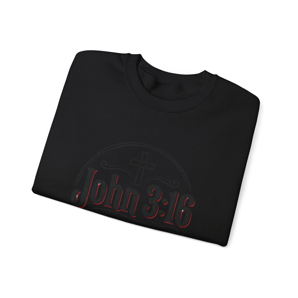 John 3:16 Crewneck Sweatshirt – Faith Christian Bible Verse Pullover