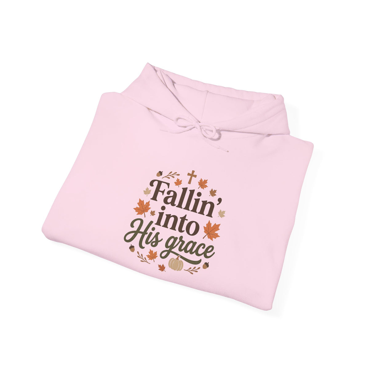 Fallin' Into His Grace Hoodie — Autumn Christian Faith Sweatshirt