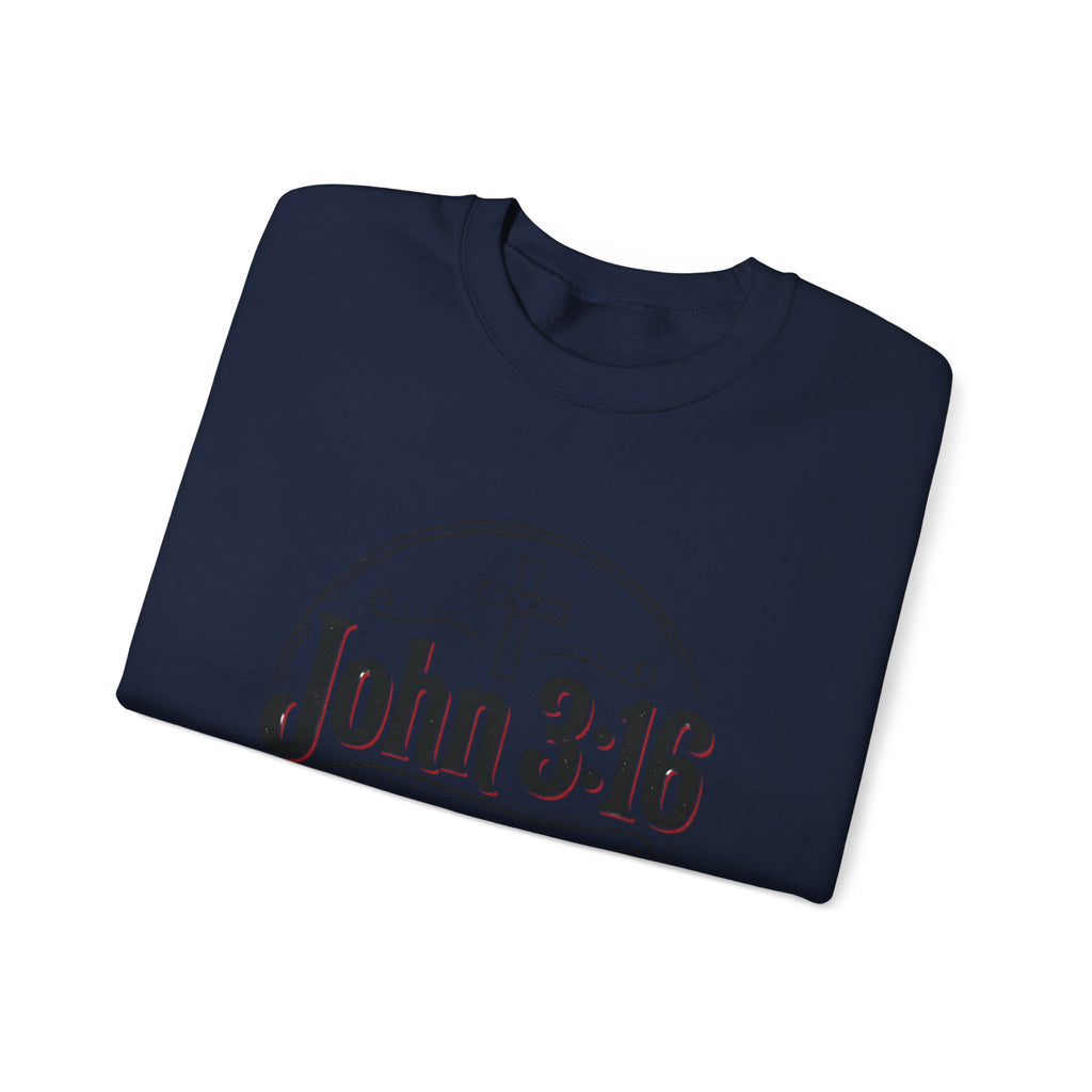 John 3:16 Crewneck Sweatshirt – Faith Christian Bible Verse Pullover