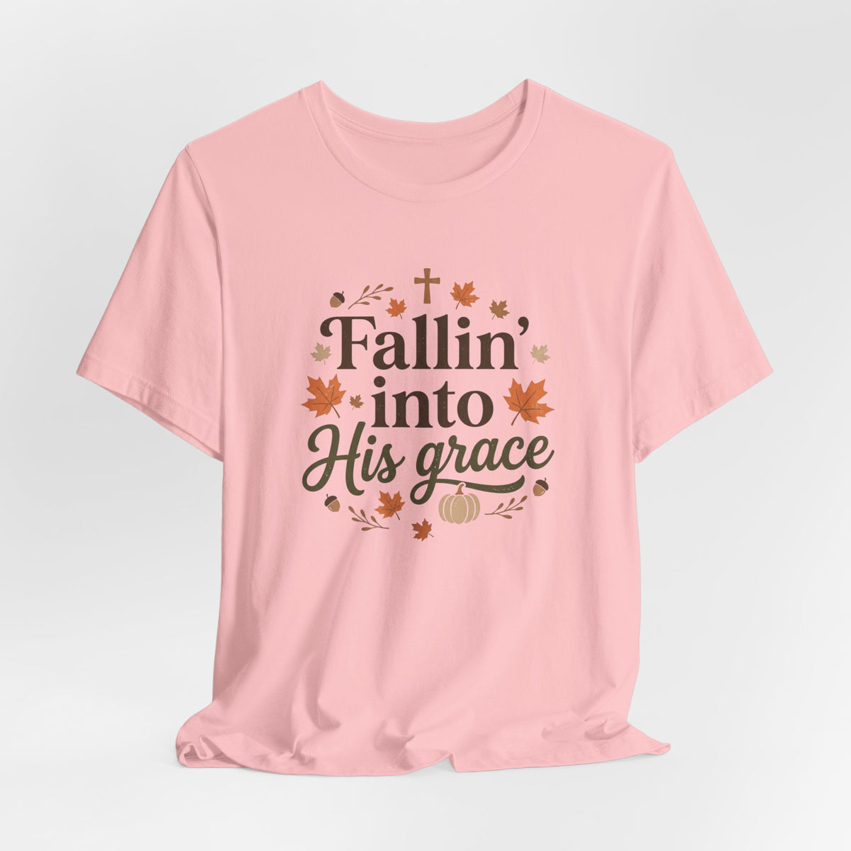 Fallin' Into His Grace Tee — Autumn Christian Faith Shirt