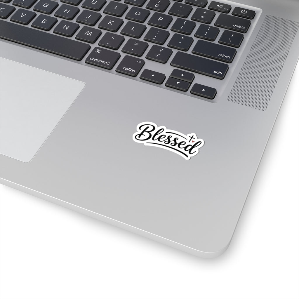 Blessed Script Kiss-Cut Sticker — Faith-Inspired Decorative Decal