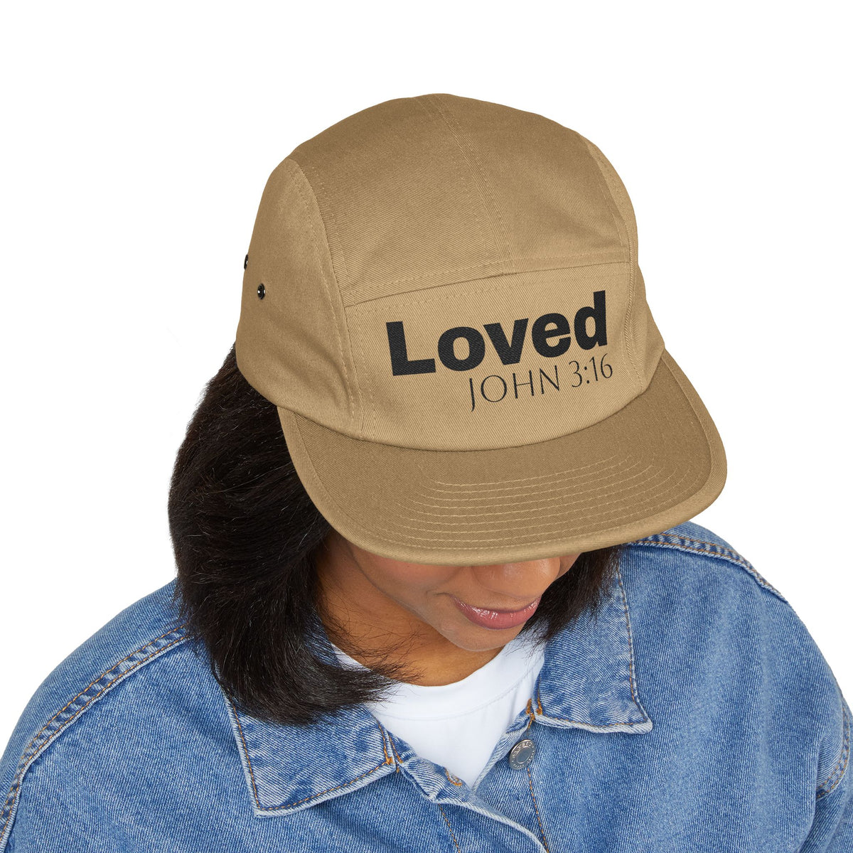 Loved John 3:16 Embroidered 5-Panel Cap
