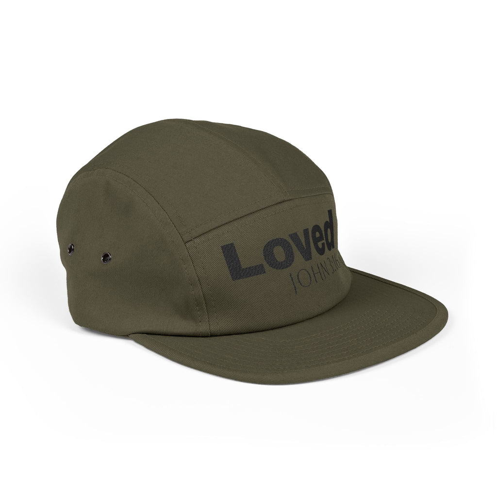 Loved John 3:16 Embroidered 5-Panel Cap