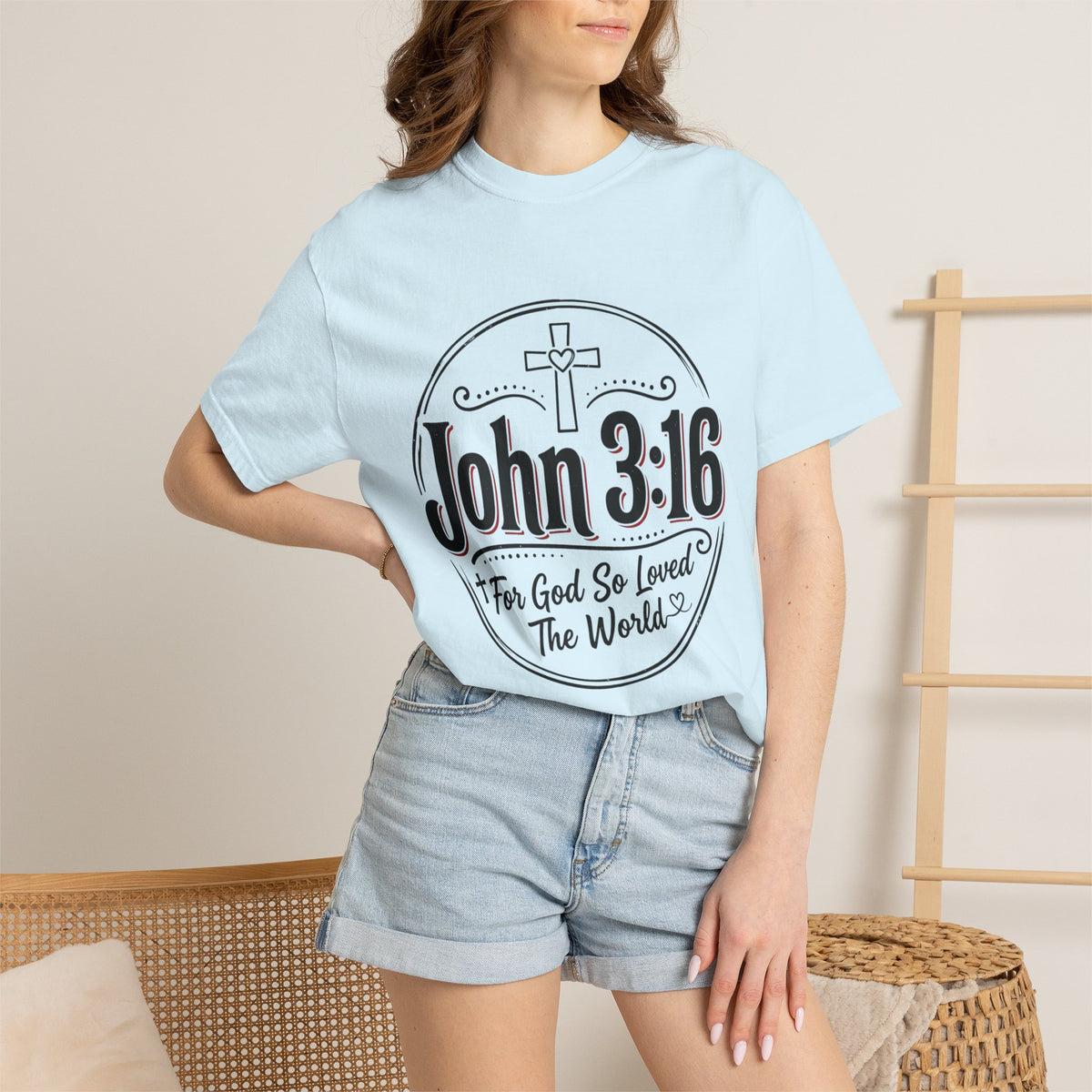 John 3:16 Christian T-Shirt — "For God So Loved the World" Religious Tee