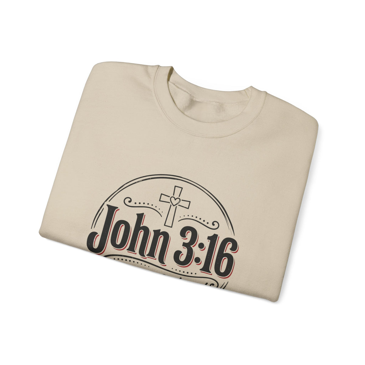 John 3:16 Crewneck Sweatshirt – Faith Christian Bible Verse Pullover