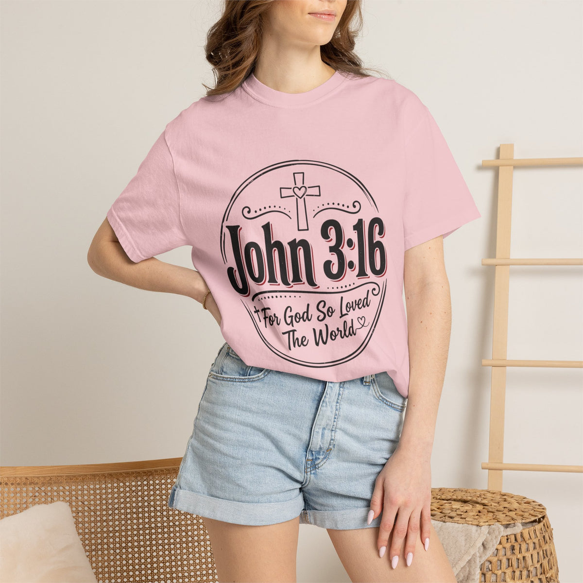 John 3:16 Christian T-Shirt — "For God So Loved the World" Religious Tee