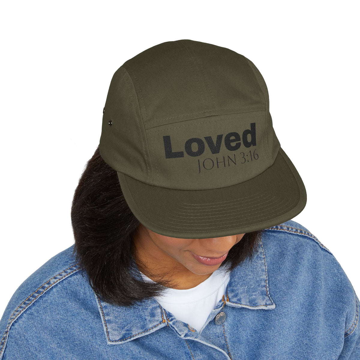 Loved John 3:16 Embroidered 5-Panel Cap