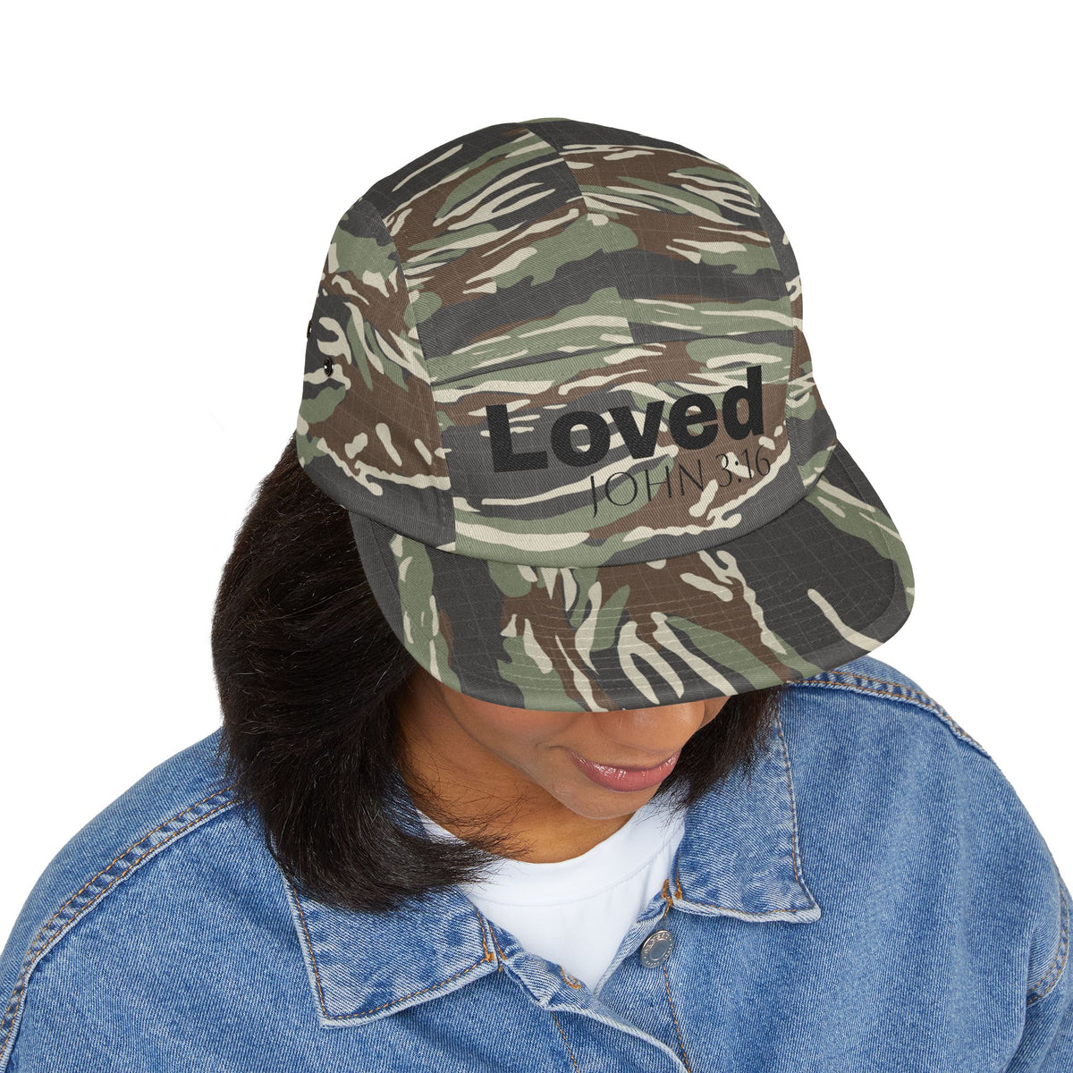 Loved John 3:16 Embroidered 5-Panel Cap