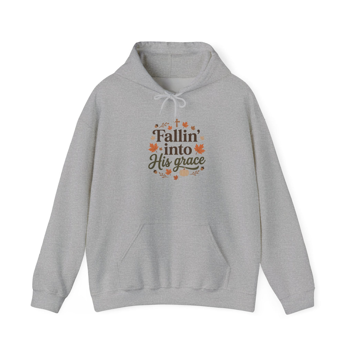 Fallin' Into His Grace Hoodie — Autumn Christian Faith Sweatshirt