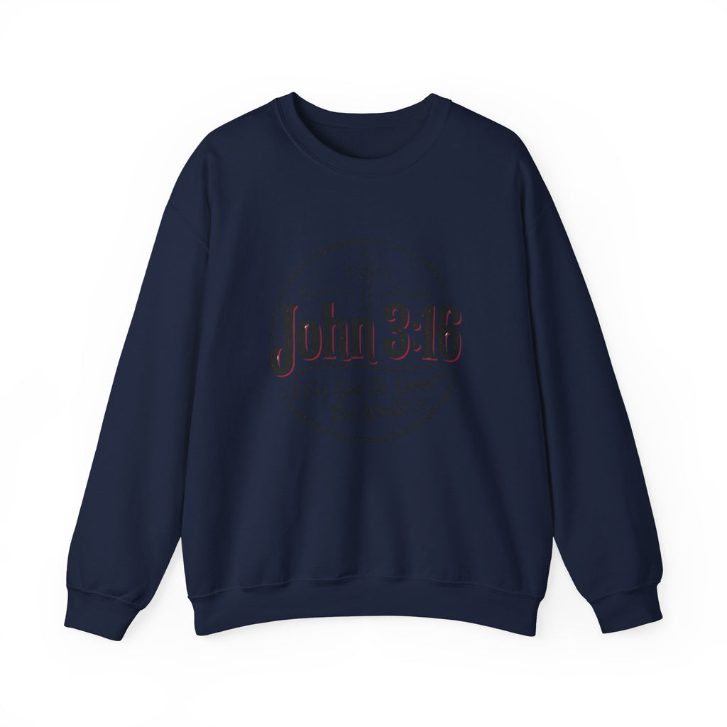 John 3:16 Crewneck Sweatshirt – Faith Christian Bible Verse Pullover