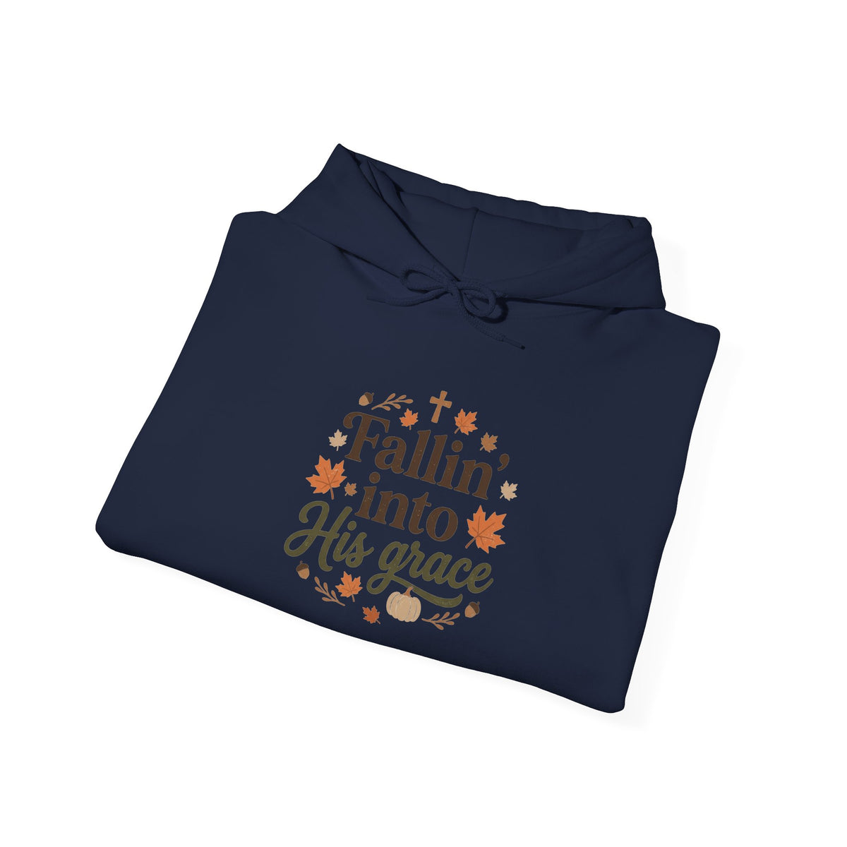 Fallin' Into His Grace Hoodie — Autumn Christian Faith Sweatshirt