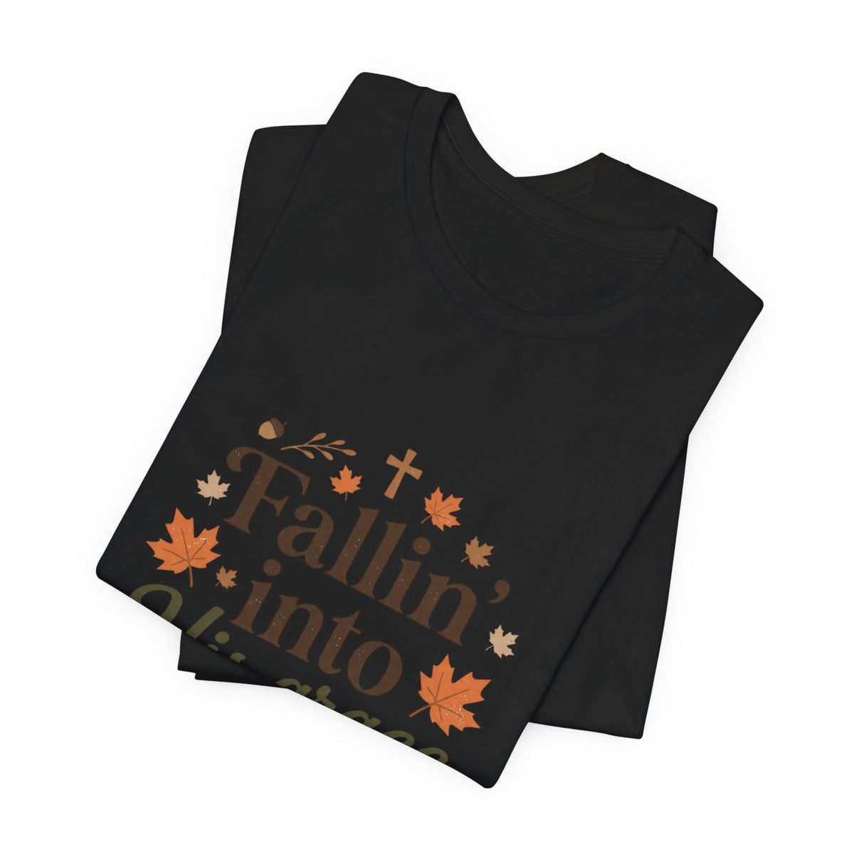 Fallin' Into His Grace Tee — Autumn Christian Faith Shirt