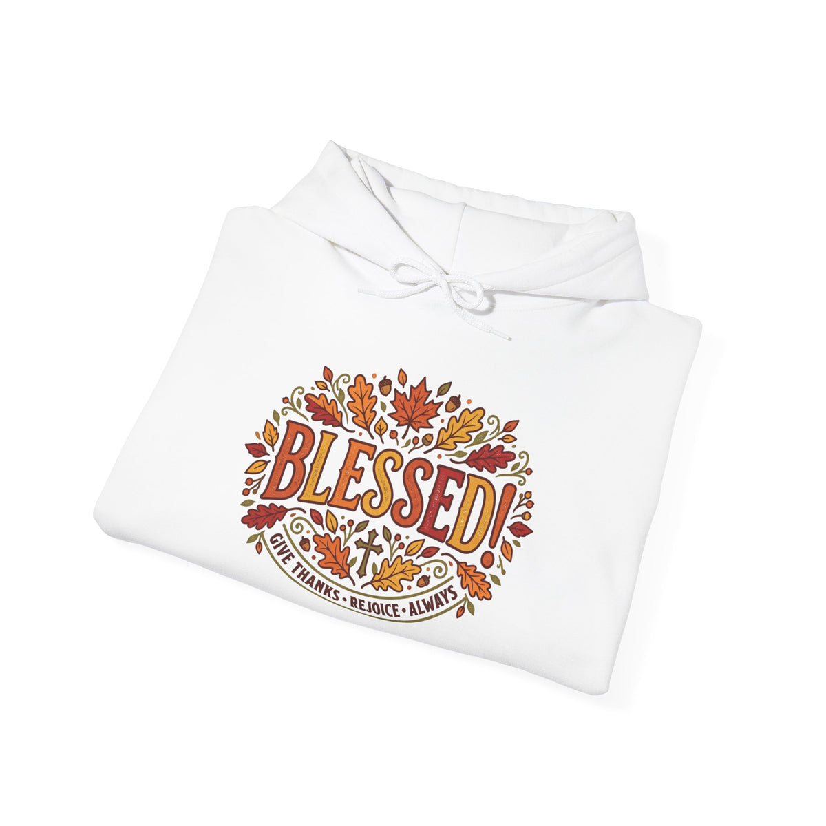 Blessed Fall Hoodie — Autumn Leaves Graphic Pullover