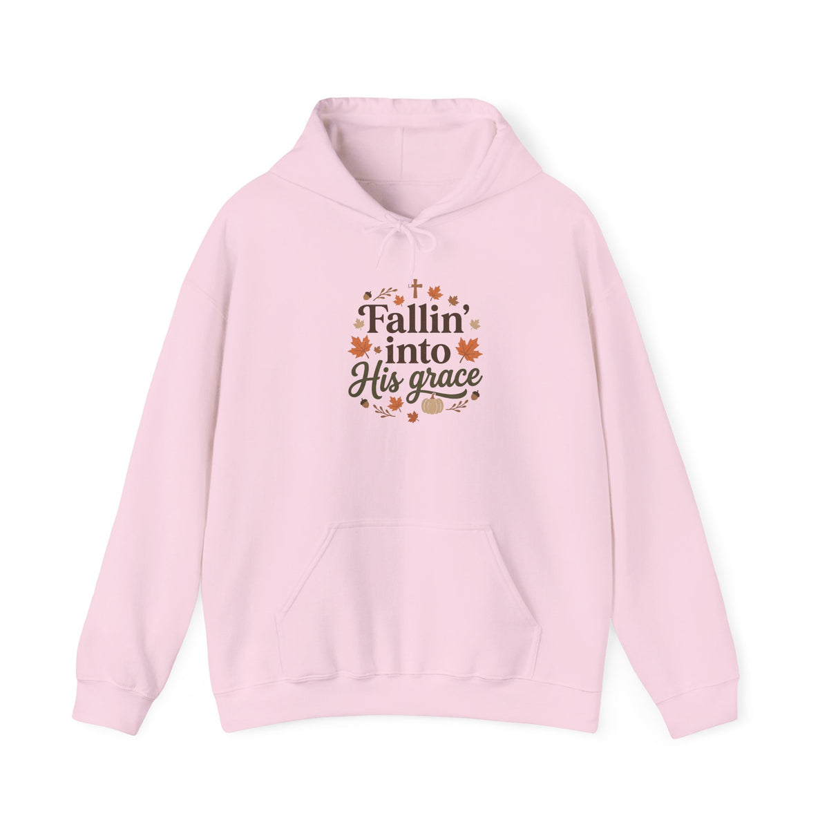 Fallin' Into His Grace Hoodie — Autumn Christian Faith Sweatshirt